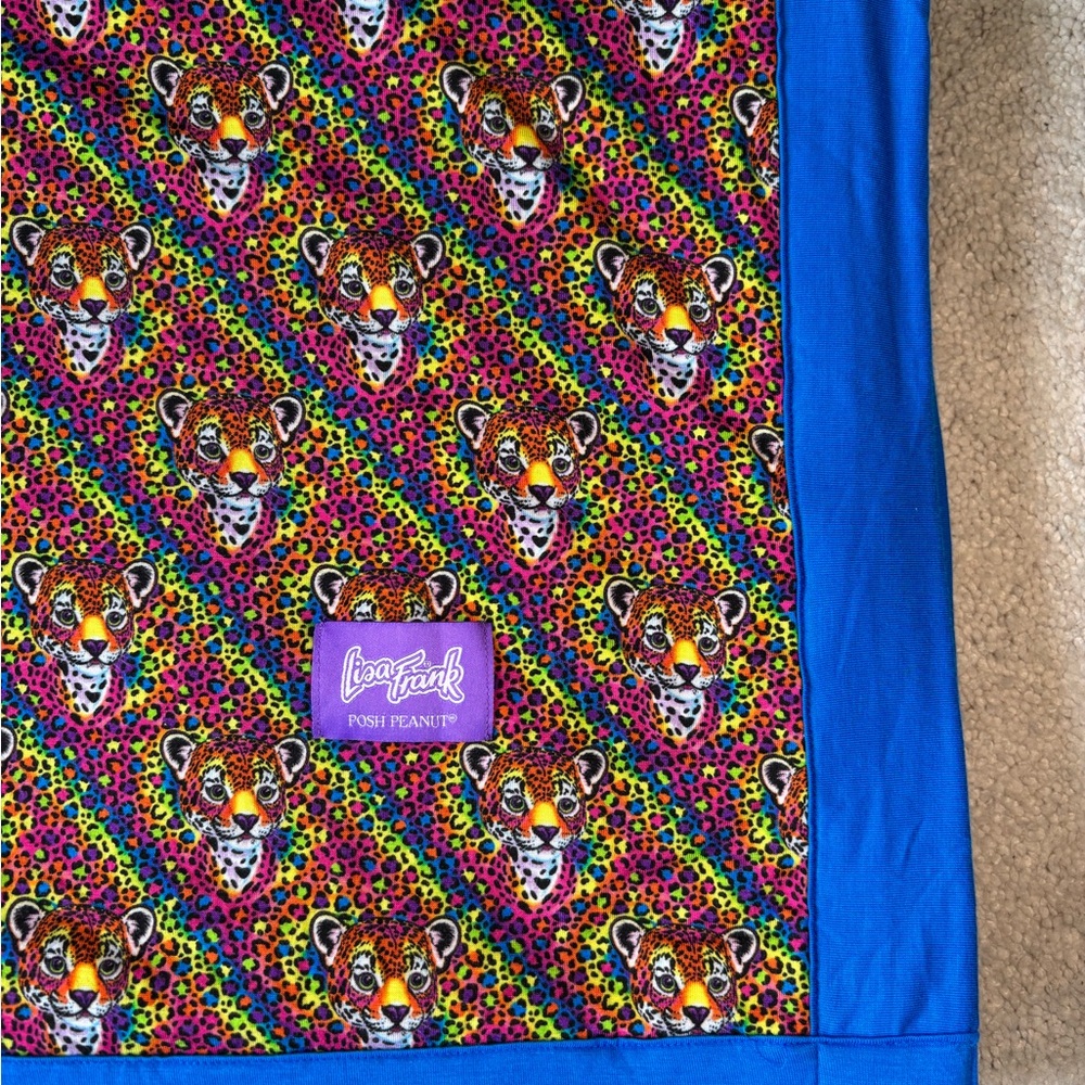 Posh Peanut x Lisa Frank “Hunter” Luxe Patoo Blanket - 60”x60” - Picture 2 of 8